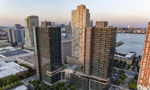 a city with tall buildings